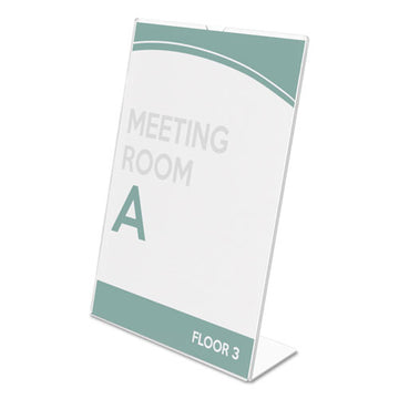 deflecto® Classic Image Slanted Sign Holder, Landscaped, 11 X 8 1-2 Insert, Clear freeshipping - TVN Wholesale